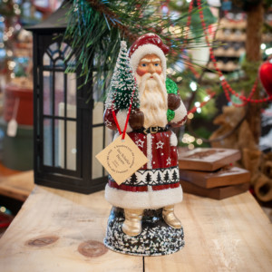 Ino Schaller Santa Old Red White Beaded Edge