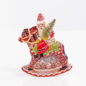 Gingerbread Village Rocking Santa