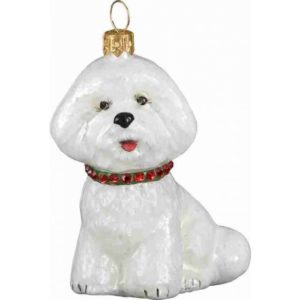 Bichon Frise with Jewel Collar Ornament