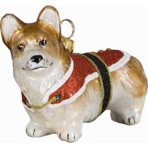 Welsh Corgi Santa Paws Ornament