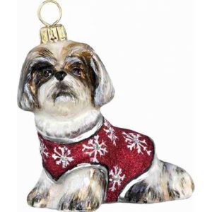Shih Tzu Brown & White Ornament