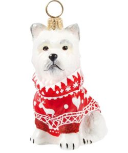 Westie In Nordic Sweater Ornament