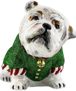Santa's Yelper French Bulldog Ornament