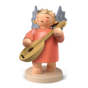 Angel Wearing Crown with Lute by Wendt & Kühn