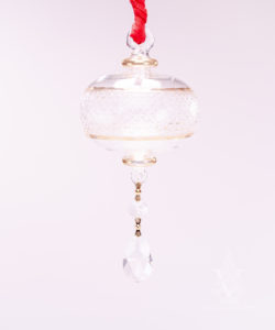 Clear and Gold Egyptian Glass Ornament