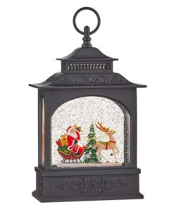 Snowglobe Lantern Santa