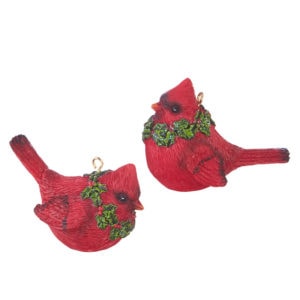 Cardinal with Wreath Ornament
