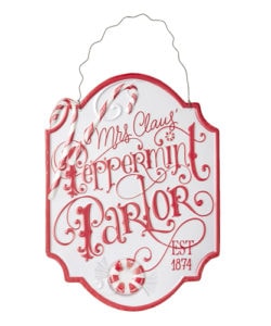 Peppermint Parlor Embosseed Ornament