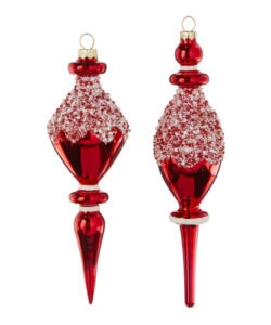 Red Beaded Finial Ornament