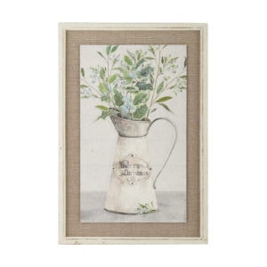 Merry Christmas Floral  Print