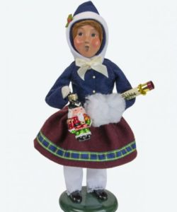Byers' Choice Girl with Glass Ornaments
