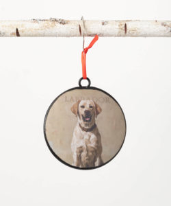 Yellow Labrador Metal Ornament by Darren Gygi
