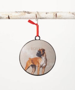 Boxer Metal Ornament by Darren Gygi
