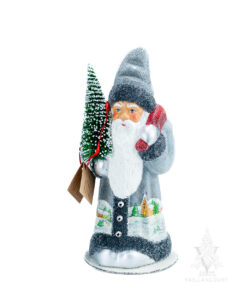 Santa Beaded With Winter Scene