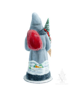 Santa Beaded With Winter Scene
