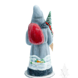 Santa Beaded With Winter Scene