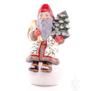 Santa on Snowball with Gold Sack