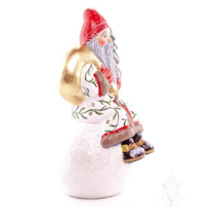 Santa on Snowball with Gold Sack