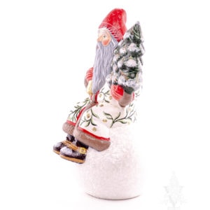 Santa on Snowball with Gold Sack