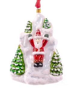 Santa Sliding Down Mountain