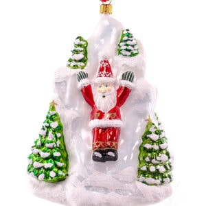 Santa Sliding Down Mountain