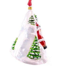 Santa Sliding Down Mountain