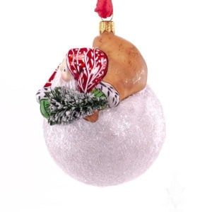 Snow Balls™ Gingerbread Coat Santa Hugging Snowball