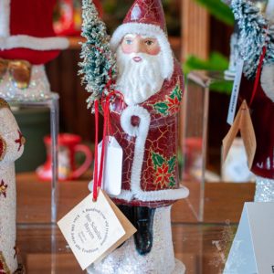 Ino Schaller Gold Santa With Holly