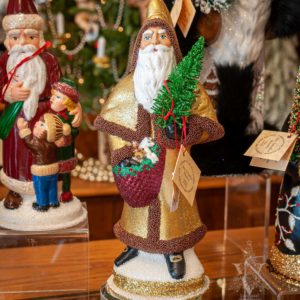 Ino Schaller Santa In Gold With Brown Beading