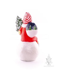 Traditional Red Coat Santa on Snowball