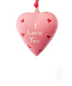 "I Love You" Pink Heart Ornament