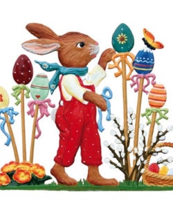 Easter Gardener Bunny by Wilhelm Schweizer
