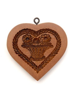 Basket of Flowers In Heart Cookie Mould Reproduction