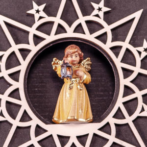 Bell Angel with Lantern in Hanging Clouds Star by PEMA