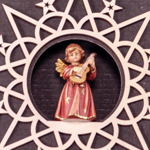 Bell Angel with Guitar in Hanging Clouds Star by PEMA
