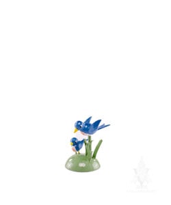 Tiny Blue Birds on Twig by Wendt & Kühn