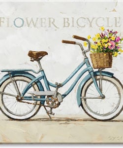 Flower Bicycle Giclee Wall Art