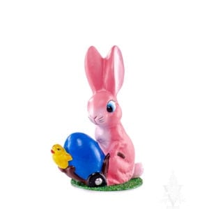 Ino Schaller Pink Bunny With Chick And Blue Egg
