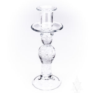 Colonial Bubbled Glass Candle Stick