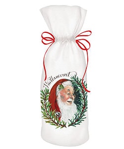Vaillancourt Santa Wine Bag