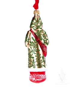 Gold Father Christmas with Sack of Ornaments