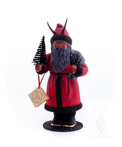 Ino Schaller Red Krampus With Black Tree