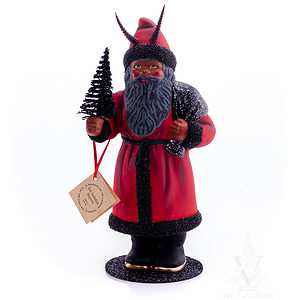 Ino Schaller Red Krampus With Black Tree