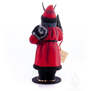 Ino Schaller Red Krampus With Black Tree