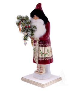 Ino Schaller Bordeaux Santa With Gold Decor