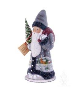 Ino Schaller Silver Santa with Winter Scene