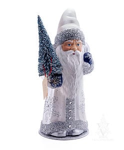 Ino Schaller White Santa With Silver Snowflake