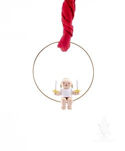 Christmas Tree Angel in Ring with Candles by Wendt & Kühn