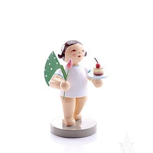 Brunette Angel Holding Tulip and Dessert by Wendt & Kühn