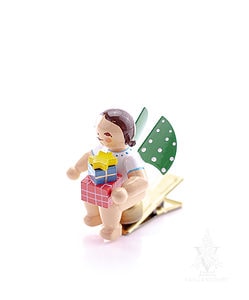 Brunette Angel with Gifts On Clip by Wendt & Kühn